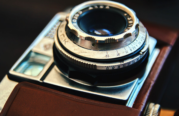 a retro camera lens