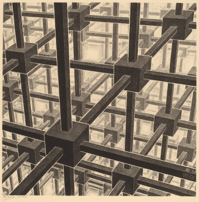 Escher's cubic space division