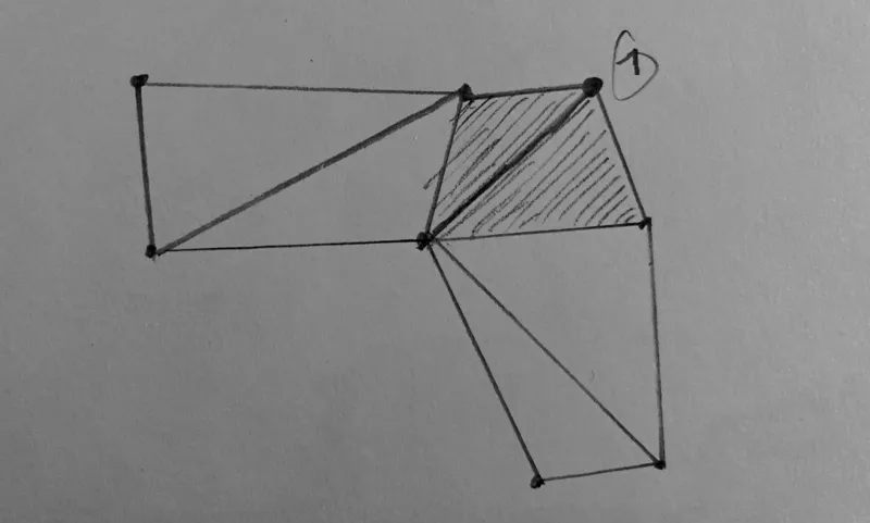 select face with one vertex