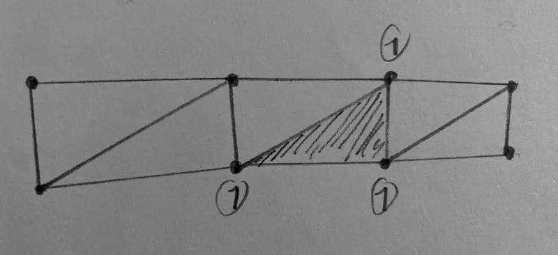 select face with three vertices